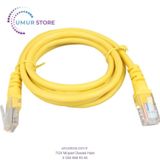 1.5 Metre Sarı 24 Awg Cat5 Ethernet Kablosu 150 Cm Jack Soketleri Takılı Hazır Internet Kablosu