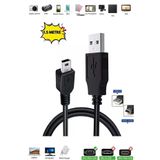 1.5 Metre Usb 2.0 Tip A Erkek 5pin Mini Usb Veri Şarj Kablosu Hdd İçin Mp3 Ps3 Kamera Gps V3 Kablosu 1,5m