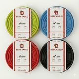 1.5 mm Nya Tam Kesit Tesisat Kablosu 4 Top 100'ER Metre (Sarı-Mavi-Kırmızı-Siyah)