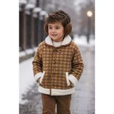 1-5 Yaş Erkek Çocuk Pötikareli İçi Velsoflu Hırka 23209