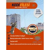 1.5X11 2mm Balkon Filesi Kedi Güvenlik Seti Montaj Kılavuzlu Hediye - Antrasit - Seçenek 1
