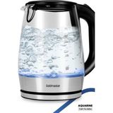 1.7l Işıklı Cam Kettle, Şık ve Kullanışlı Su Isıtıcı - Ahşap