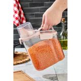 1.8 L Kapaklı Sıvı Toz Deterjan Saklama Kabı Banyo Organizer Çok Amaçlı Saklama Kutusu