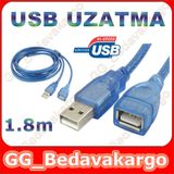 1.8m USB 2.0 Yazıcı Uzatma Kablosu Lazer Uyumlu