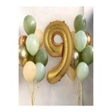 1-9 Yaş Gold Balon Ve 16 Balon (4Küfyeşil+4Mintyeşil+4Somon+2Gold+2Gümüş) 16In1, 9