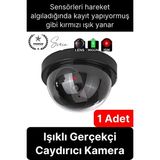 1 Ad. Caydırıcı Dome Güvenlik Kamerası LED Işıklı Hırsız Kovalayan Sensörlü Apartman Yazlık Maket Ev - diğer