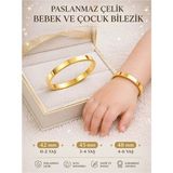 1 Adet 0-6 Yaş Paslanmaz Çelik Altın Kaplama Çocuk Bilezik Çocuk Ajda Bilezik Bebek Bilezik - 0-2 Yaş