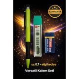 1 Adet 0.7 Versatil Kalem + 1 Adet 0,7 Uç + 1 Adet Silgi 3 Lü Set