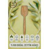 1 Adet %100 Doğal Zeytin Ağacı 29 cm Spatula – Karıştırma & Servis Için El Yapımı, Çizme Yapmaz - Ahşap