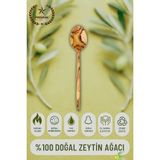 1 Adet %100 Doğal Zeytin Ağacı Kaşık – 23 cm El Yapımı, Sos ve Salata Için Uygun, Çizme Yapmaz - Ahşap