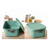 1 Adet 15 Litre Saklama Kabı, Çok Amaçlı Düzenleyici Kapaklı Kutu, Dekoratif Saklama Kutusu, 35X25x22 Cm