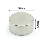 1 Adet - 18x10 Mm Neodyum Mıknatıs Neodim Magnet Yuvarlak