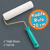 (1 Adet) 20 Cm Kadife Rulo Yağlı Boya Ve Vernik İçin Uygun Vernik Boya Rulosu