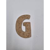 1 Adet Ahşap G Harfi Boyama Okul Dıy Etkinlik Aktivite Sanat 10 cm