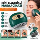 1 Adet Akıllı Elektrik Akımlı Ems Titreşimli Masaj Tarağı Kademeli Yüz Masaj Aleti Aparatı - Yeşil