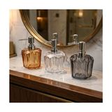 1 Adet Akrilik Sıvı Sabunluk (210 Ml) - 3 Farklı Renkli Kırılmaz Şeffaf Banyo ve Mutfak Düzenleyici Şık Losyon ve Sabun Pompası Organizer (Asorti) - 0,25 gr