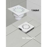 1 Adet-Alttan Çıkışlı Yer Süzgeci, Plastik Yer Süzgeci Sifonu (10X10CM)