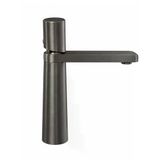 (1 Adet) Arco Mat Füme Kısa Premium Lavabo Bataryası Pirinç Gövde Lüks Modern Banyo Batarya 20,5 Cm