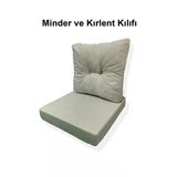 1 Adet Bahçe Balkon Mobilyası Minderi Kılıfı Krem(1 Adet Minder, 1 Adet Kırlent Yanlızca Kılıf Gönderilecektir)
