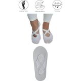 1 Adet Bayan Kaydırmaz Tabanlı Yoga Pilates Fitness Dans ve Spor Çorabı - 36 - 40 - Beyaz