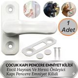 1 Adet Bebek Çocuk Pvc Pimapen Kapı Pencere Emniyet Koruma Kilidi Mandalı Cam Hırsız Kilidi Beyaz
