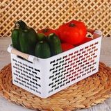 1 Adet Beyaz Çok Amaçlı Plastik Tutacaklı Organizer Sepet, Dolap Içi, Çekmece ve Banyo Düzenleyici - Standart - Çok Renkli