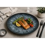 1 Adet Bonna Sepia Gourmet Düz Tabak 27 cm - Beyaz - Lacivert