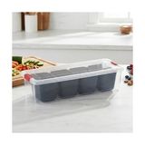 1 Adet Büyük Boy Buzdolabı Içi Düzenleyici Organizer - Geniş ve Kulplu Şeffaf Saklama Kutusu - Mutfak, Kiler ve Dolap Için (33 x 13 x 8 Cm) - Option-1