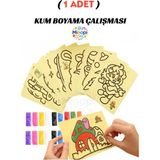 1 Adet Büyük Boy, Kum Boyama Seti, A4 Boyutunda, Kum Boyama Çalışması, Etkinlik