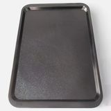 1 Adet Büyük Boy Servis Tepsisi Kaydırmaz Yüzey 53X37 Cm Siyah Renk
