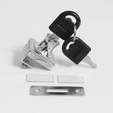 1 Adet Cam Kilidi Kare Krom Cam Kapak Emniyet Kilidi Dayanıklı Metal Güvenli Kilit Sistem Çekmece