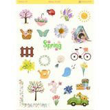 1 Adet Çiçek Temalı Sticker – 12X17 cm | Scrapbook, Bullet Journal, Planlayıcı ve Ajanda Için Özel Tasarım