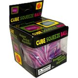 (1 Adet) Cube Squeeze Ball Squishy Stres Oyuncağı – Süper Yumuşak Kare Squish Oyuncak Ebruli - Mor