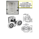 1 Adet Duşakabin Tekerleği Üst Cam Duşakabin Tekerleği Rulman Tekerlek Krom Teker 23 Mm