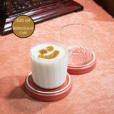 1 Adet Düz Çizgili Stil Isıya Dayanıklı Salep Bardağı - Soğuk Kahve, Kokteyl Meşrubat Bardağı - 430 ml
