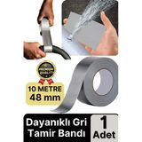 1 Adet Ekstra Güçlü Dayanıklı Su Geçirmez Sızdırmaz Yalıtım İzolasyon Gri Tamir Bandı 10 Mt 48 Mm