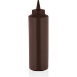 1 Adet, Fişek Plastik Sosluk 500 Ml, Ketçap, Mayonez, Hardal, Barbekü, Zeytinyağlık, Limonluk - Kahve - 250 ml