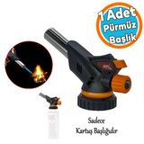 (1 Adet) Gaz Kartuş Başlığı Çakmak Pürmüz Kamp Piknik Kamp Mangal Mutfak Alev Başlatıcı Tutuşturucu