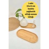 1 Adet Gerçek Ithal Bambu 25X12 cm Oval Model Yağdanlık Sirkelik Sabunluk Altlığı Sunum Tabağı