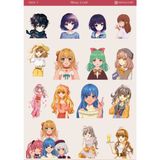 1 Adet Girl Temalı Sticker – 12X17 cm | Scrapbook, Bullet Journal, Planlayıcı ve Ajanda Için Özel Tasarım