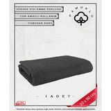 1 ADET Gri %100 Pamuk Havlu Yüz ve Fitness Havlu Seti - Hassas Ciltlere Özel 1 Adet - 50 x 90 cm