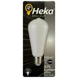 (1 Adet) Heka 6W (46W) 3000K (Sarı Işık) E27 Duylu Soft Led St64 Filament Ampul