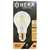 (1 Adet) Heka 6W (51W) 6500K (Beyaz Işık) E27 Duylu (Kalın Duy) Led Şeffaf Ampul