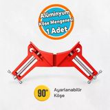 (1 Adet) Hobi Profesyonel İşler İçin Kırmızı Alüminyum Köşe Birleştirme Mengenesi İşkence