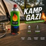 1 Adet Kamp Gazı Gaz Tüpü Portatif Ocak Kartuşu Tek Kullanımlık Pürmüz 400 ml 227 gr - Standart
