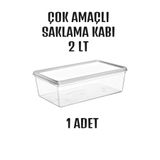 1 Adet Kendinden Kapaklı Derin Dondurucuya Uygun Saklama Kabı 2 Lt NNDY-KNDKPKL