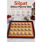 1 ADET Kendinden Yağlı Fırınlanabilir Yıkanabilir Silikon Pişirme Matı 30x40 Hamur Açma Silpatı FL-0072