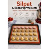 1 Adet Kendinden Yağlı Fırınlanabilir Yıkanabilir Silikon Pişirme Matı 30X40 Hamur Açma Silpatı