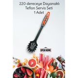 1 Adet Kırmızı Yanmaz Yapışmaz Teflon Servis Seti 220 ° Dayanıklı Makarna Kaşığı