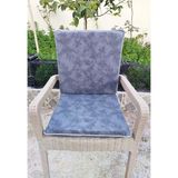 1 Adet Komutan Arkalıklı Sandalye Minderi, Extra Kalın (Kalınlık 5Cm)-K.gri